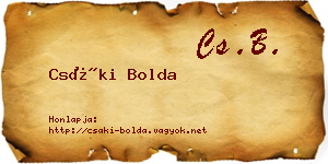 Csáki Bolda névjegykártya